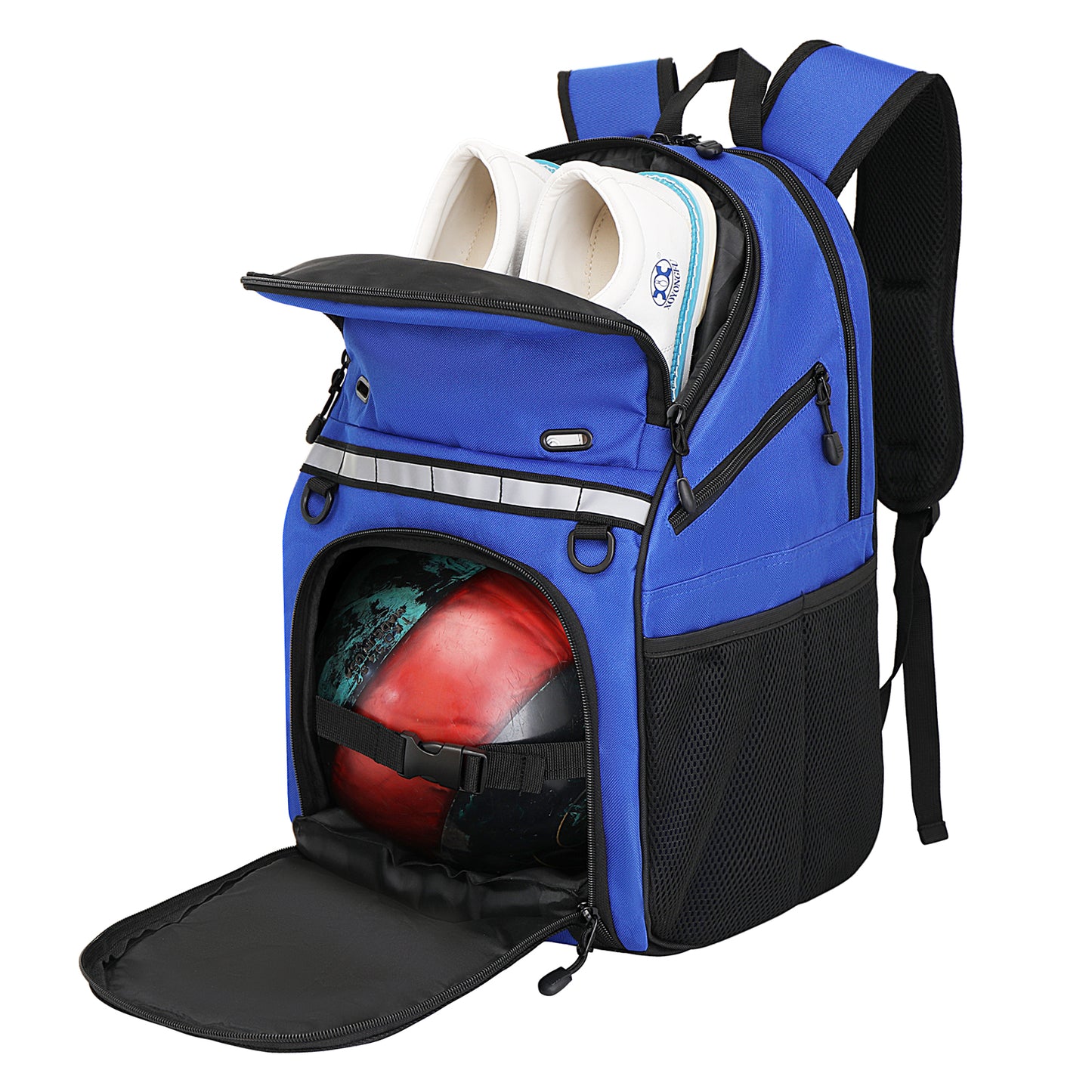 Goloni Bowling Backpack,Single Ball Bowling Bag with Shoe Compartment Up to Size 16,Bowling Bag with Padded Ball Holder