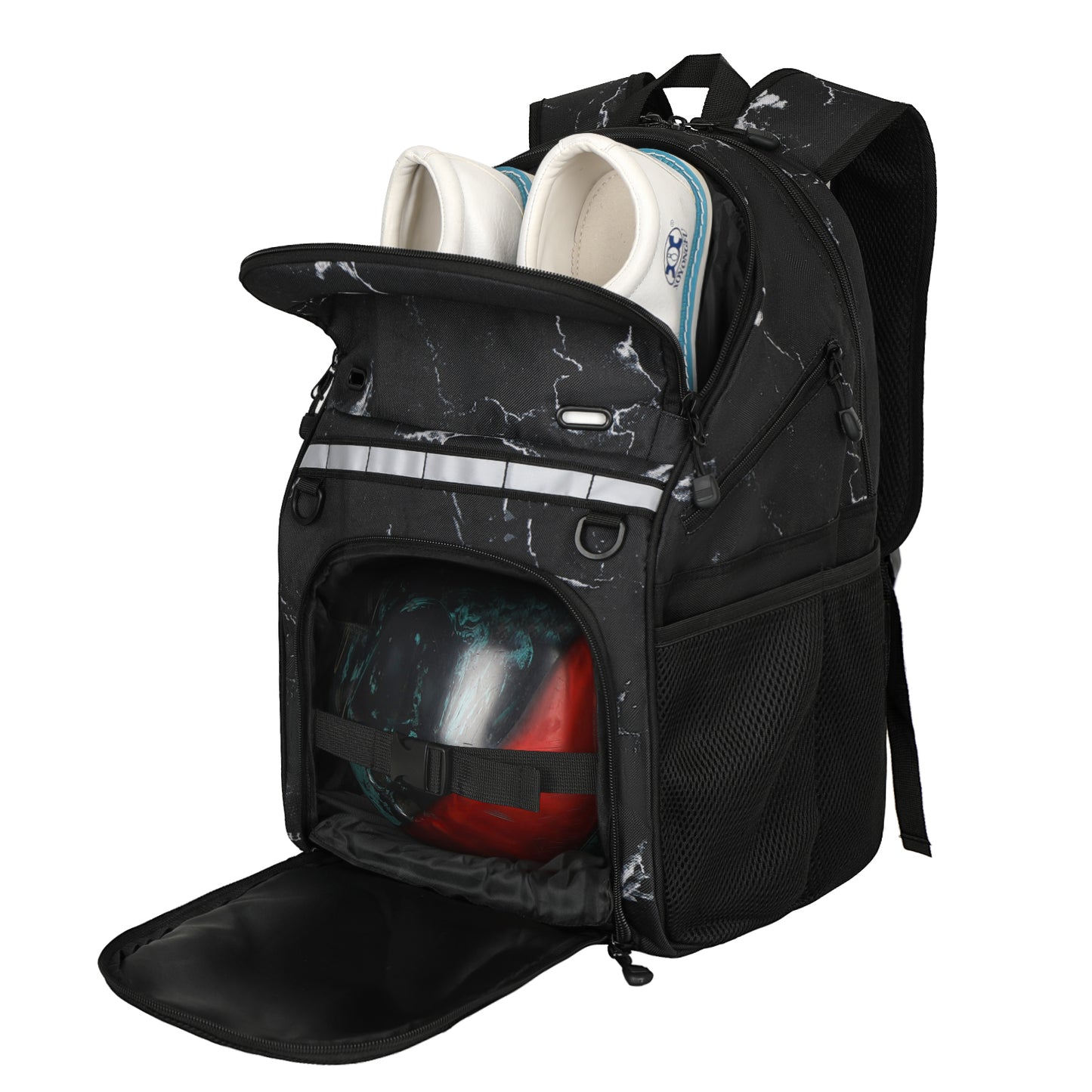 Goloni Bowling Backpack,Single Ball Bowling Bag with Shoe Compartment Up to Size 16,Bowling Bag with Padded Ball Holder