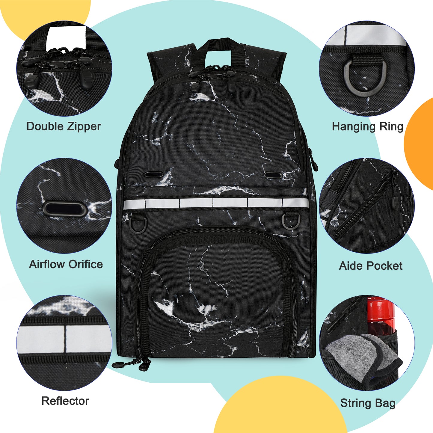 Goloni Bowling Backpack,Single Ball Bowling Bag with Shoe Compartment Up to Size 16,Bowling Bag with Padded Ball Holder